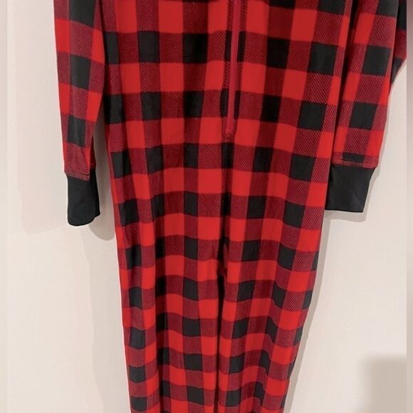 Family Pajamas Mens Matching 1-Piece Red Check Printed Pajamas Holiday M… - Picture 8 of 10